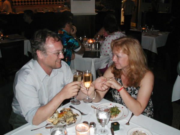 Here is the moment Gordon proposed to Jana (Key West Florida, 1.Jan.2003)